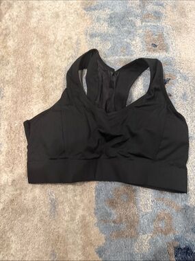 Black Racerback Support Sports Bra